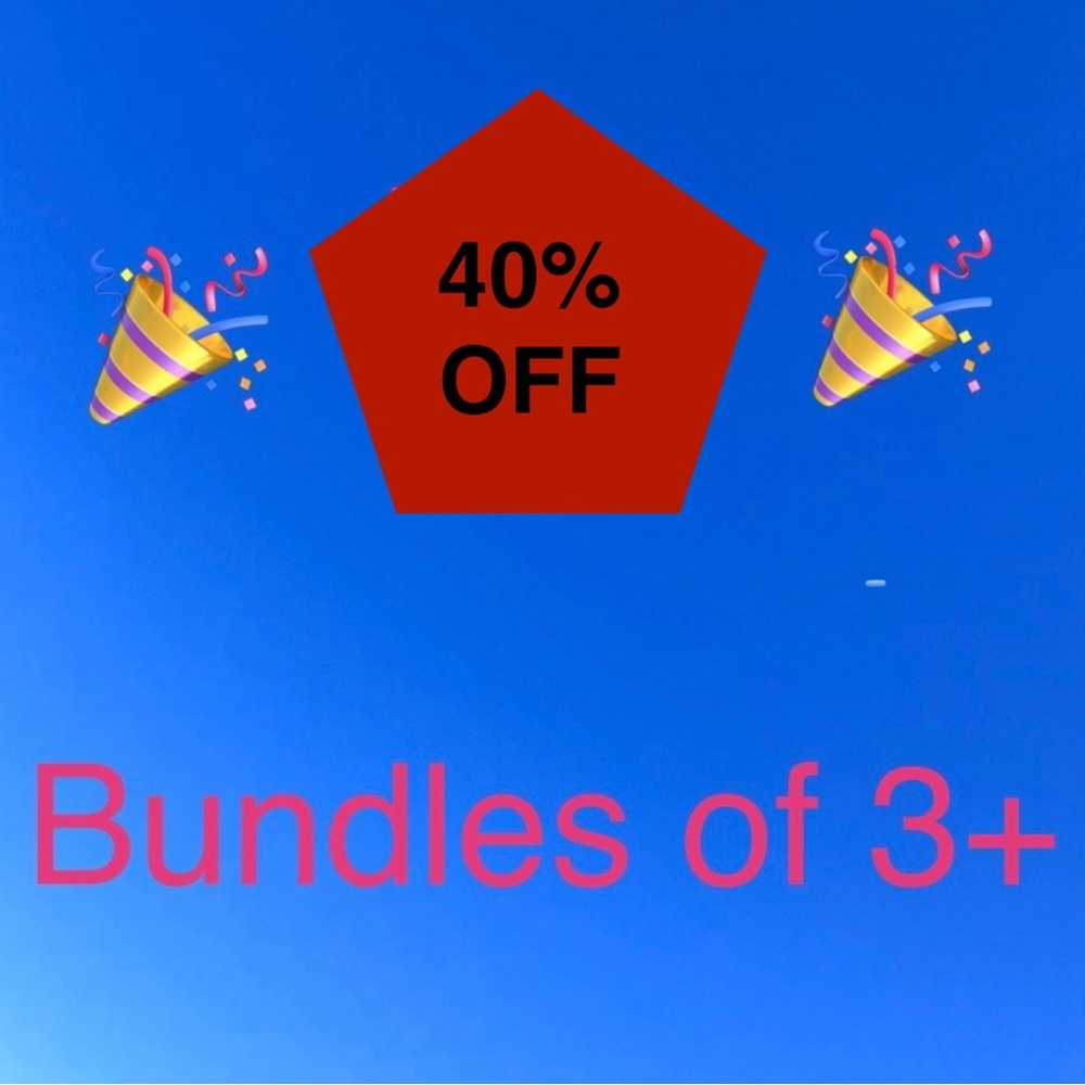 NOW - New Year Sale 40% Off Bundles of 3 or more for qualifying items